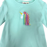 Unicorn Ruffle Swing Top - Lt. Jade Girls Tops + Tees Luigi