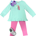Unicorn Ruffle Swing Top - Lt. Jade Girls Tops + Tees Luigi