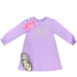 Bow L/S Dress Girls Play Dresses Three Sisters