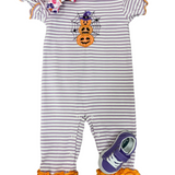 Jack O' Lantern Girls Romper Girls Bubbles + Rompers Three Sisters