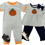 Pumpkin Boys Romper Boys Bubbles + Rompers Three Sisters
