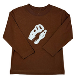 Boys Dino Fossil L/S Tee - Mocha Boys Shirts + Polos Luigi