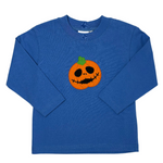 Boys Jack-O-Lantern L/S Tee - Blue Boys Shirts + Polos Luigi