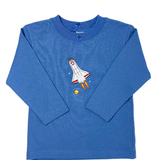 Boys Space Shuttle L/S Tee - Chambray Boys Shirts + Polos Luigi