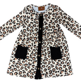 Leopard L/S Dress Girls Play Dresses Millie Jay