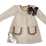Izzie Dress - Mocha Girls Play Dresses Millie Jay