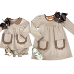 Izzie Dress - Mocha Girls Play Dresses Millie Jay