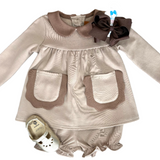 Reese Bloomer Set - Mocha Girls Sets Millie Jay