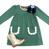 Izzie Dress - Green Girls Play Dresses Millie Jay