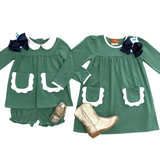 Izzie Dress - Green Girls Play Dresses Millie Jay
