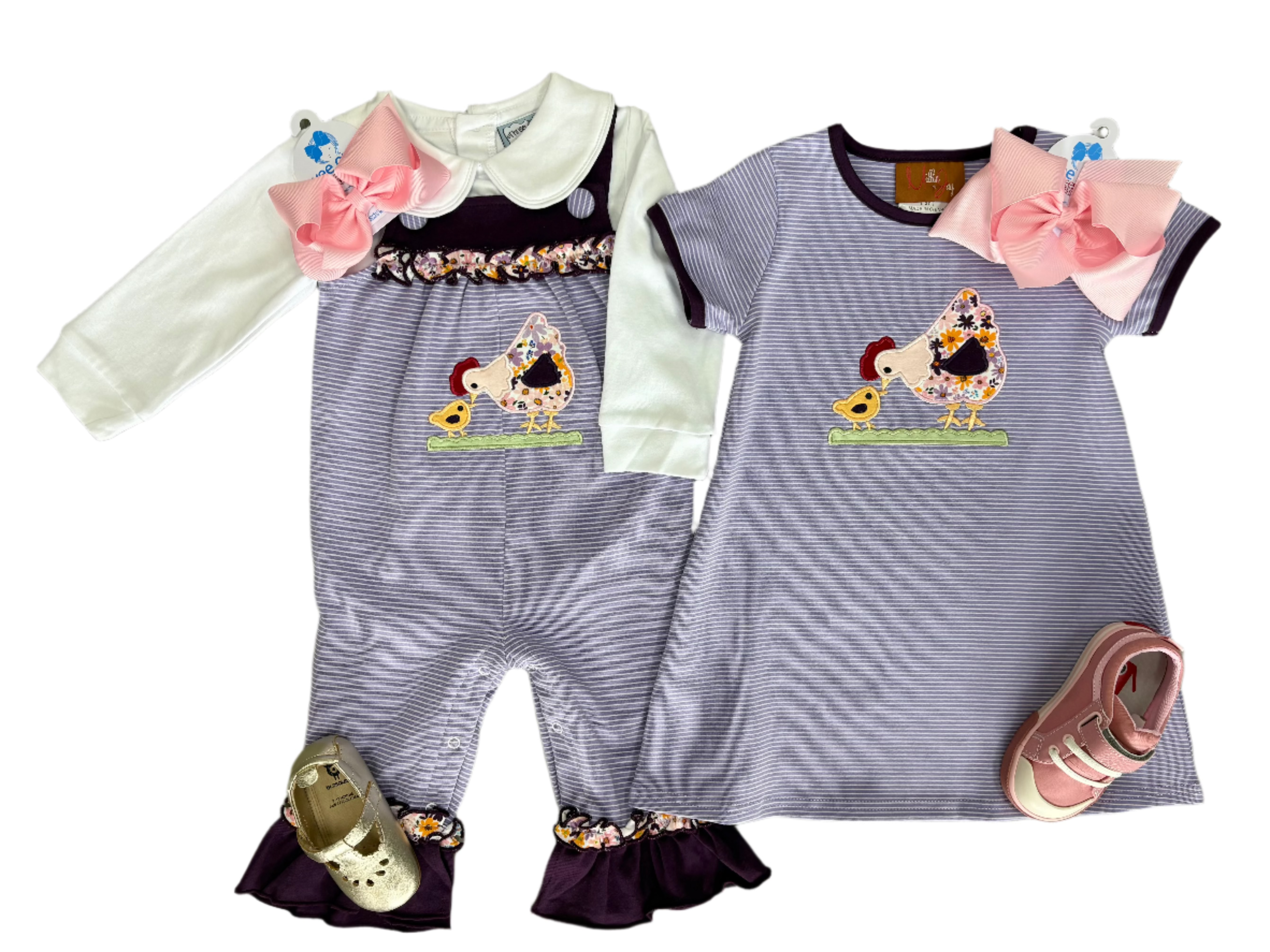 Cassie the Chicken Romper Girls Bubbles + Rompers Millie Jay