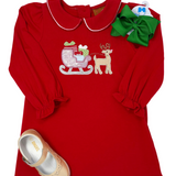 Christmas Sleigh L/S Dress Girls Occasion Dresses Millie Jay