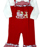 Christmas Sleigh Girls Romper Girls Occasion Dresses Millie Jay