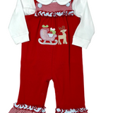 Christmas Sleigh Girls Romper Girls Occasion Dresses Millie Jay