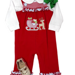 Christmas Sleigh Girls Romper Girls Occasion Dresses Millie Jay