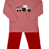 Christmas Tractor Boys Pant Set Boys Sets Millie Jay