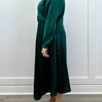 Emerald Twist Midi Dress Set Long Dresses Jodifl