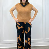 Pull On Pant w/ Smocked Back - Bran