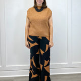 Pull On Pant w/ Smocked Back - Bran
