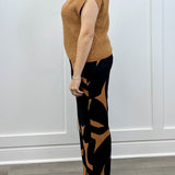 Pull On Pant w/ Smocked Back - Bran