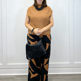Pull On Pant w/ Smocked Back - Bran