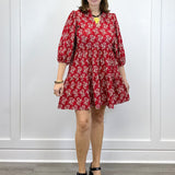 The Tory Dress - Ribbon Bouquet Red