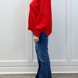 Wine Kiss Ribbed Sweater - Ruby Sweaters Zenana