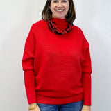 The Cozy Cranberry Mock Neck Sweater - Ruby Sweaters Zenana