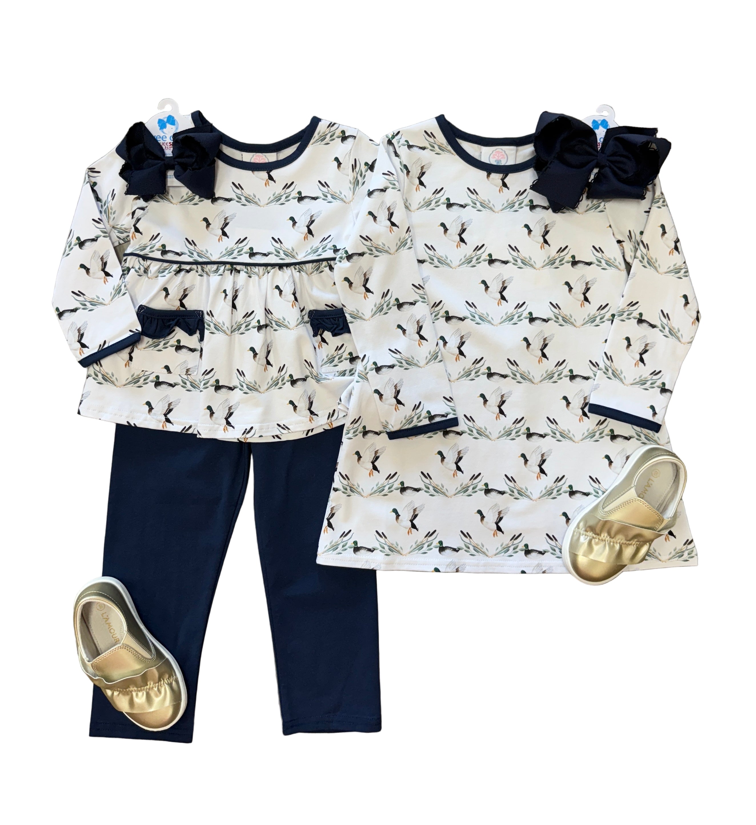 Mannered Mallards Susie Swing L/S Dress Girls Play Dresses Cypress Row