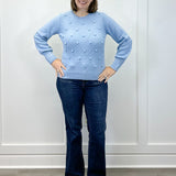 Pom Pom Sweater - Sky Sweaters Umgee