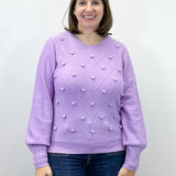 Pom Pom Sweater - Lilac Sweaters Umgee