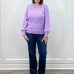 Pom Pom Sweater - Lilac Sweaters Umgee