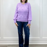 Pom Pom Sweater - Lilac Sweaters Umgee