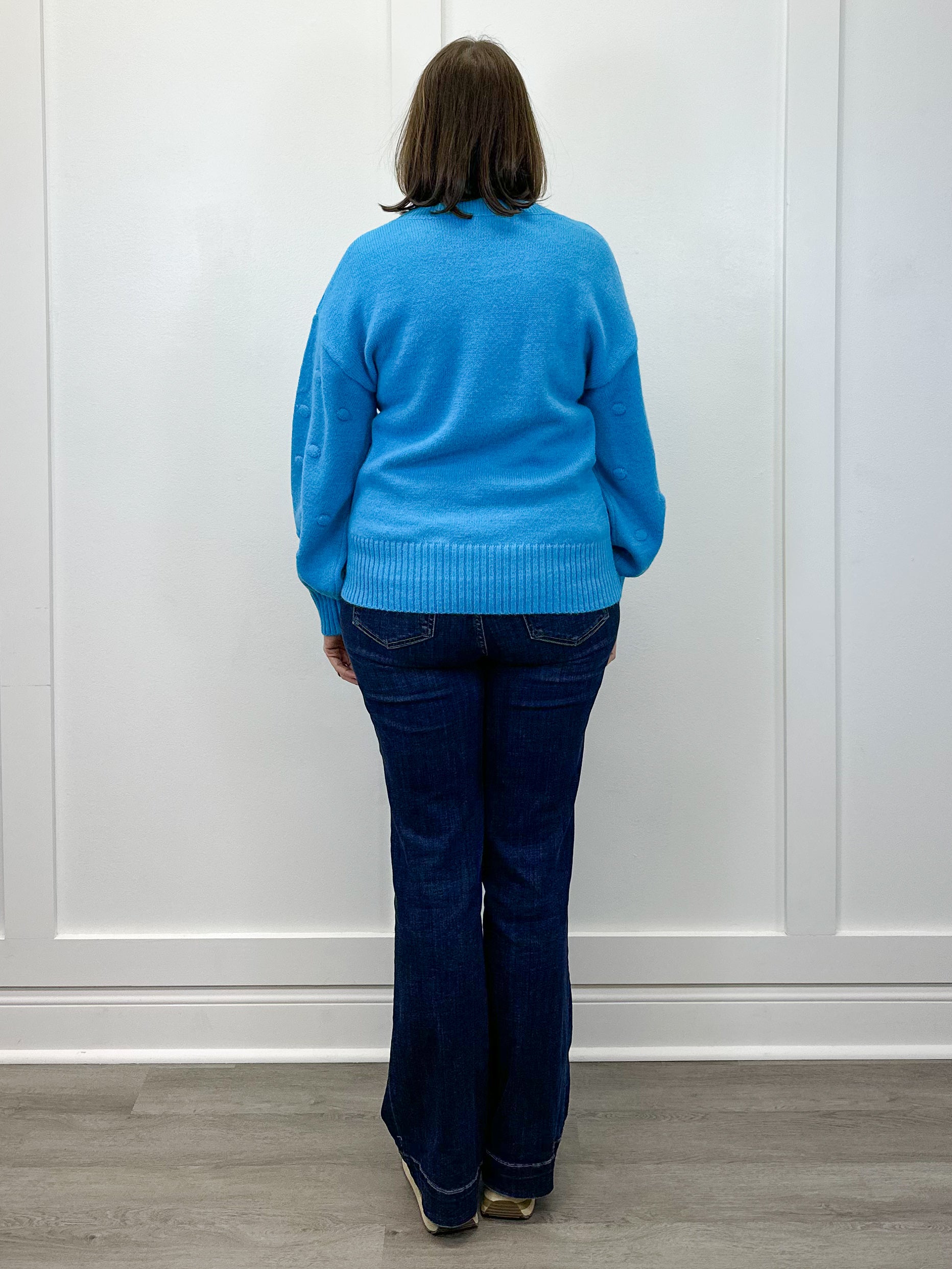 Heart Pop Sweater - Aqua Sweaters Umgee