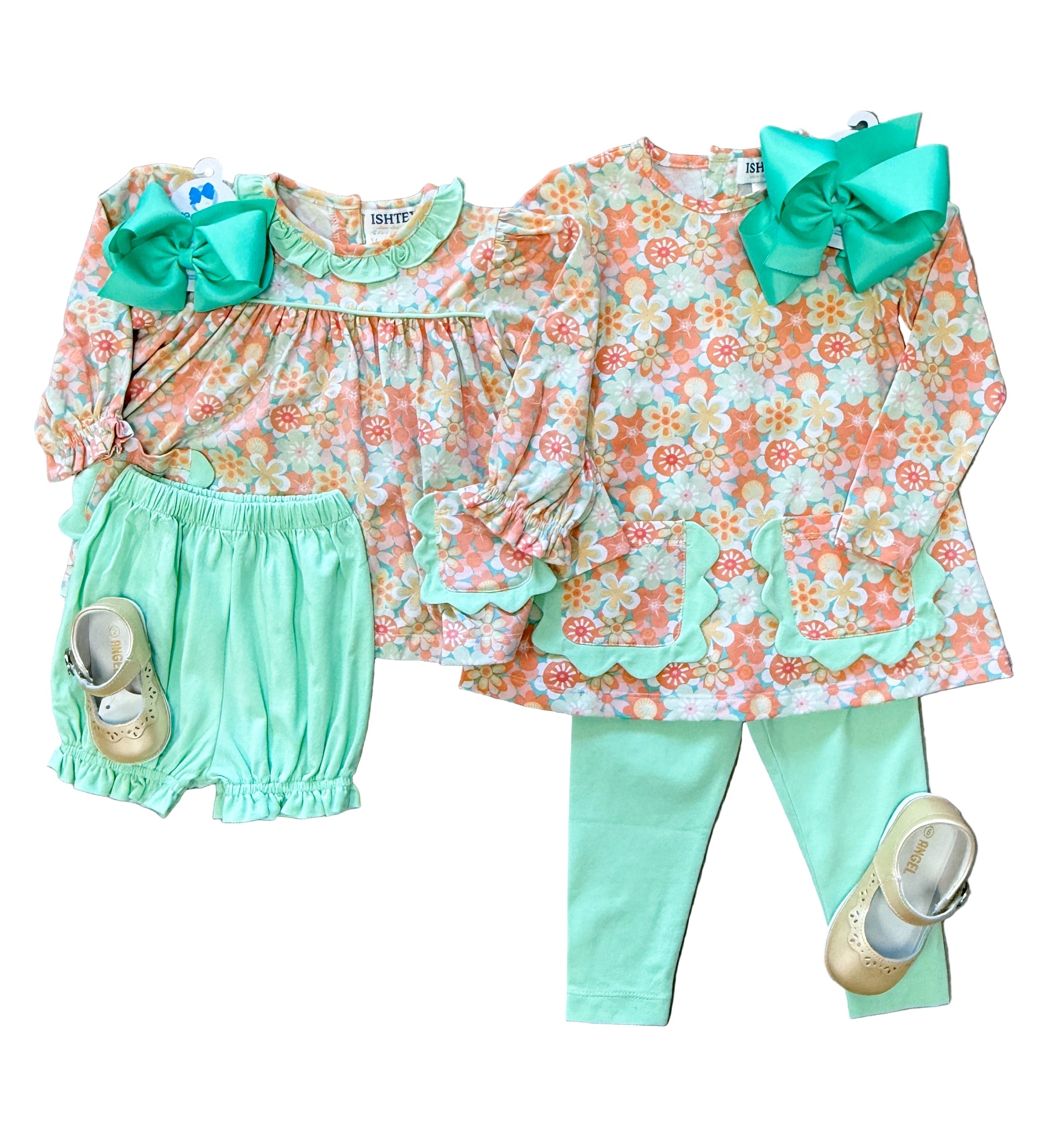 Retro Daisy Leggings Set Girls Sets Ishtex