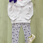 Jody Top - Lilac Cableknit Girls Tops + Tees Bisby