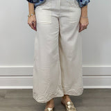 Soft Line Pull On Pant - Oatmeal Pants Umgee