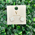 Clover Studs - White Earrings Sugar Babies Children's Boutique/Meg's Shoppe