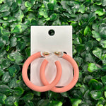 Color Coated Hoops - Blush Earrings Sugar Babies Children's Boutique/Meg's Shoppe
