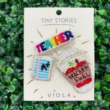 Teacher Beaded Pin Set Necklaces Sugar Babies Children's Boutique/Meg's Shoppe