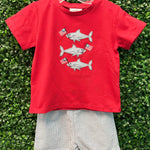 Boys Patriotic Sharks Short Set Boys Sets Three Sisters