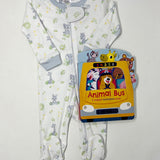 Blue Safari Baby Pima Zipper Footie Baby Sleepwear Baby Loren   