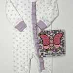 Joy Floral Pima Zipper Footie Baby Sleepwear Baby Loren   