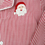 Boys Embroidered Santa Striped Pajamas Kids Pajamas Sweet Dreams