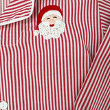 Boys Embroidered Santa Striped Pajamas Kids Pajamas Sweet Dreams