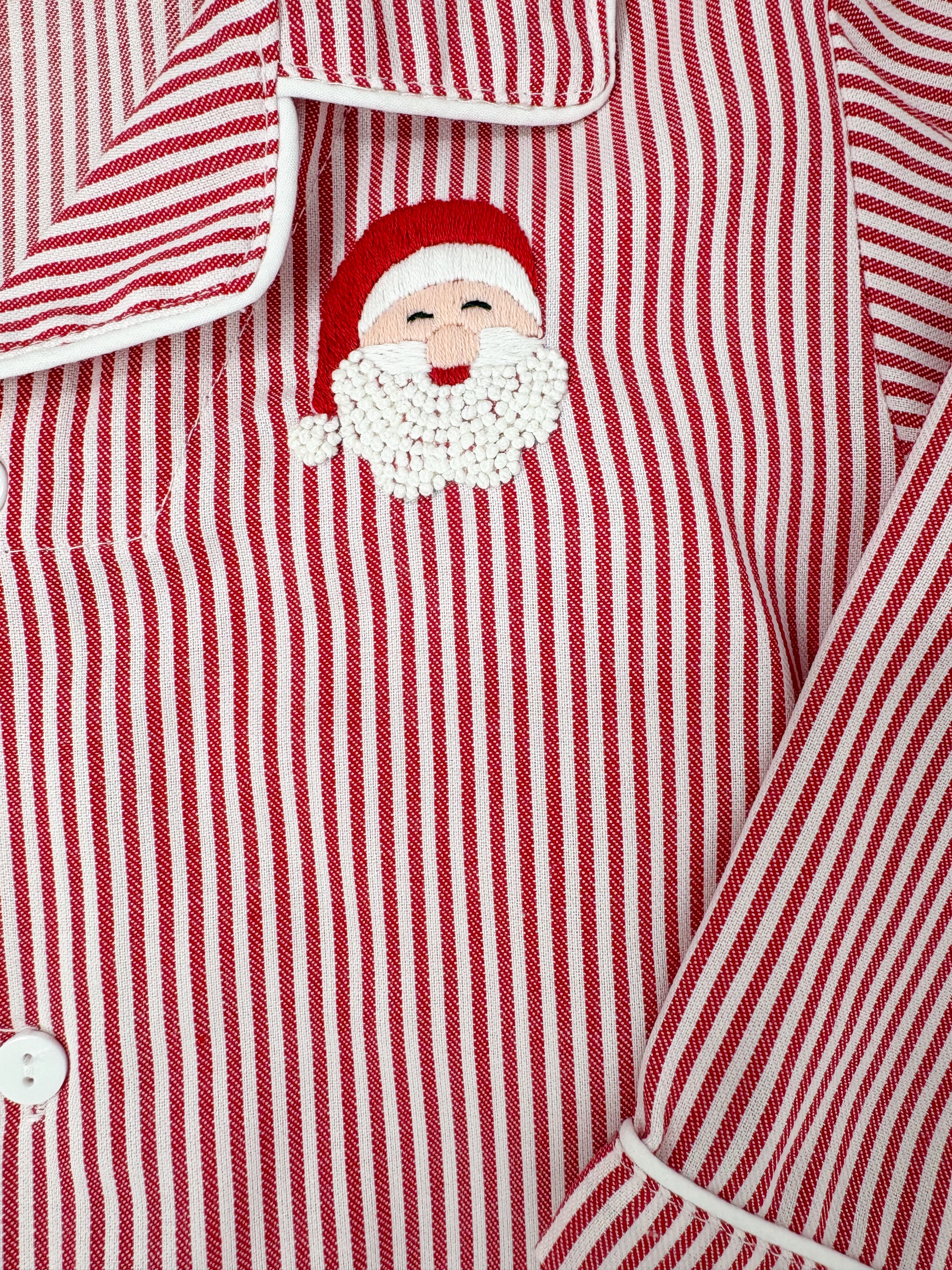 Boys Embroidered Santa Striped Pajamas Kids Pajamas Sweet Dreams