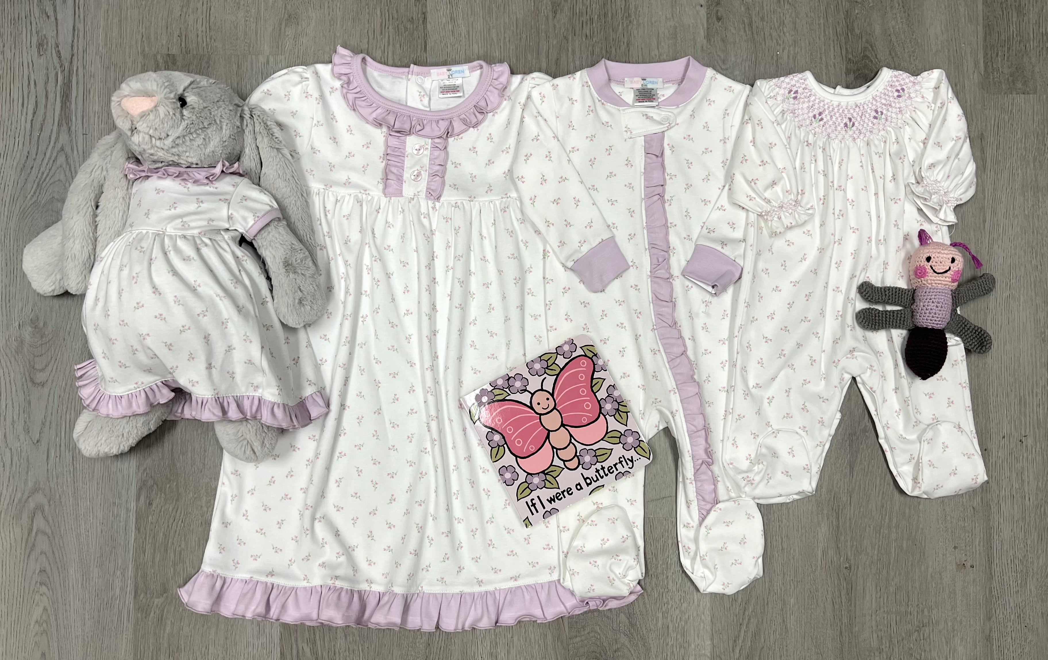 Joy Floral Pima Doll Gown Baby Sleepwear Baby Loren   