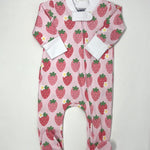 Berry Sweet Printed Zipper Footie Baby Sleepwear Magnolia Baby   