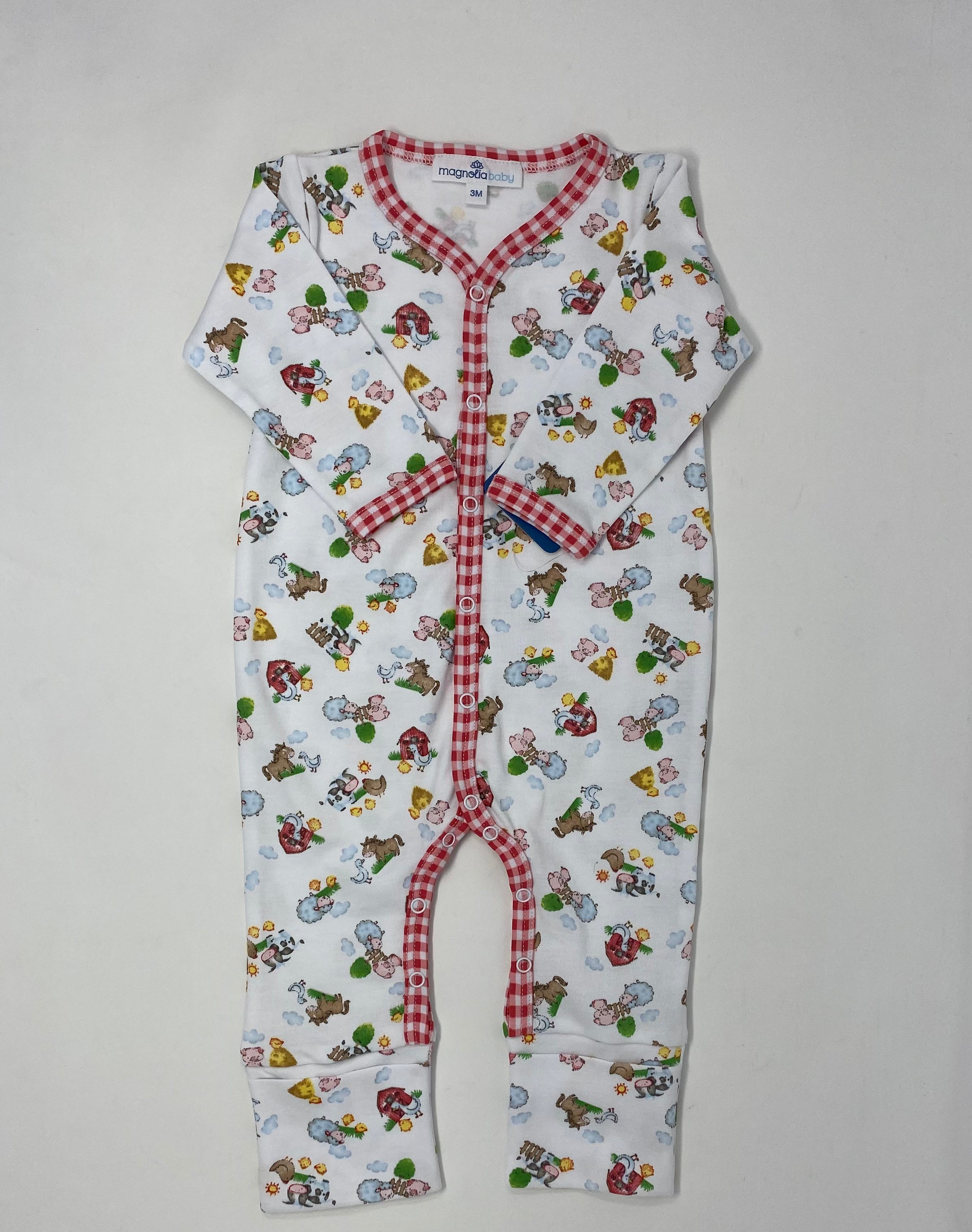 Down on the Farm Printed Playsuit Baby Sleepwear Magnolia Baby   