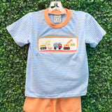 Boys Smocked Construction Short Set Boys Sets Three Sisters